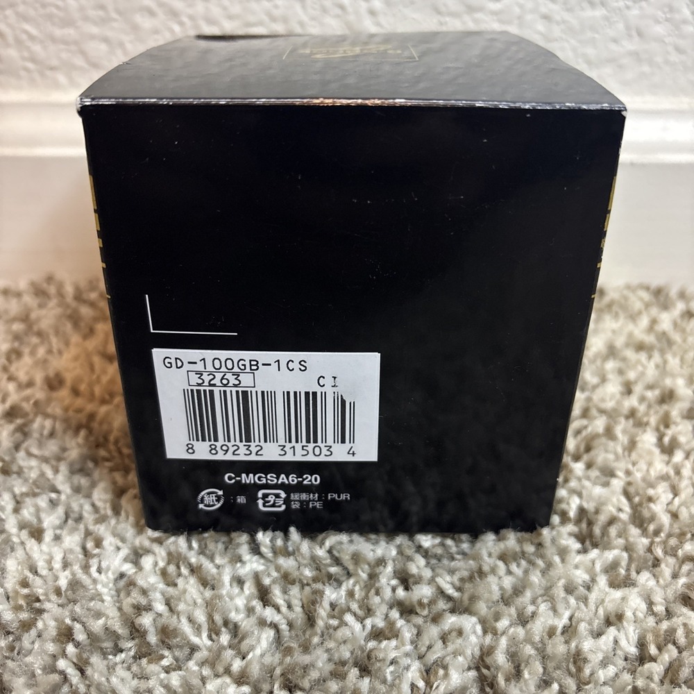 CASIO‎ G-SHOCK GD100GB-1 CS BLACK GOLD SHOCK WATER RESISTANT WATCH DIGITAL NEW - Picture 2 of 8